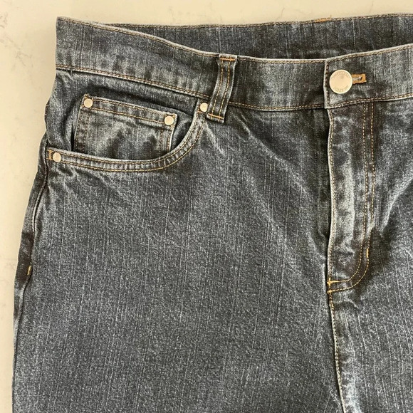 Jones New York Signature 5 Pocket Midrise Dk Wash Cotton Denim Jeans Blue Sz 10 - Picture 3 of 11